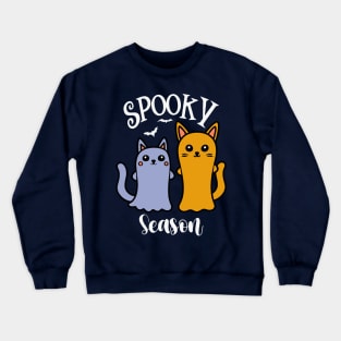 Spooky Season Ghost Cats Crewneck Sweatshirt